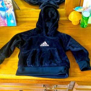 12 month adidas black fleece hoodie